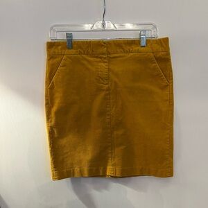 J. CREW LADIES  GOLDEN BRANDY COLOR NEW CORDUROY A-LINE SKIRT  BEAUTIFUL